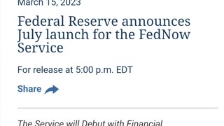 Death of the USD 05/31/2023 (FedNow)