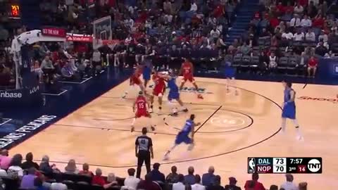 Luka Doncic hears it from the Pelicans crowd after an airball, gives them a little smile