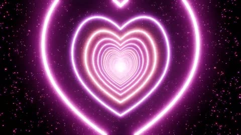 726. 🩷Celestial Hearts❤️A Relaxing Neon Tunnel Loop💗#PiS1m ❣️🔔#PiSrnd 👁️Have Fun!