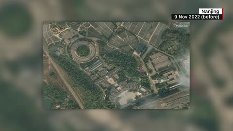 Satellite images show crowding at China’s crematoriums and funeral homes