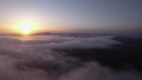 4k Berkeley Cinematic Drone Footage - Into the Mist - Sunrise & Sunset