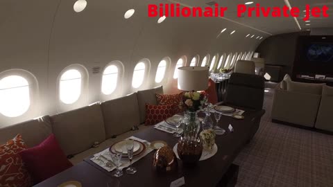 Billionaire most expensive private Jet, very beautiful jet ,enjoy watching