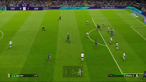 Champions League Juventus 1 - Totenham Hotspurs 0 - Ronaldo Goal Pro Evolution Soccer Game-Play