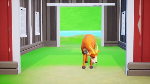 Farm Diorama - Farm Animals, Wild Animals | 3D Cartoons Sheep, Horse, Goat, Pigs, Bull Animals-13