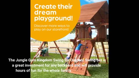 Watch Full Review: Jungle Gym Kingdom Swing for Outdoor Swing Set - Pack of 1 Swing Seat Replac...