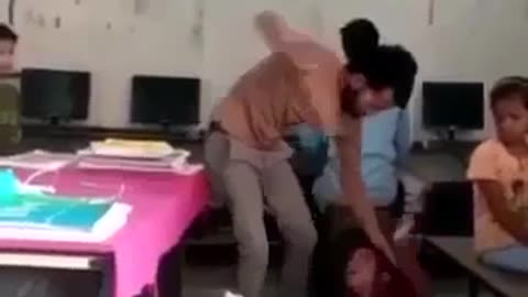 the teacher is abusing the child