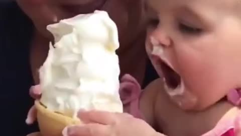 Babies Trying Ice cream for the first time-Funny Reactions