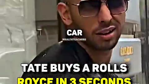 Andrew & Tristan Tate buy Rolls Royce Car in 3 seconds