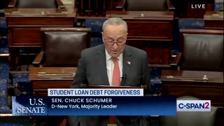 Sen. Chuck Schumer on student dept forgiveness: “This isn’t a handout to the wealthy. far from it.”