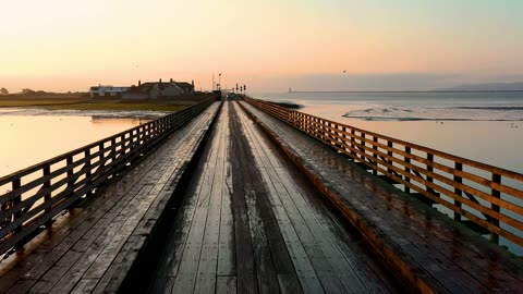 Very beautiful wooden bridge in London