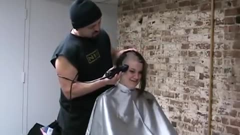 Female Head Shaving - Kim