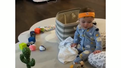 Adorable Baby Meets Dancing Cactus: Wholesome Interaction 🌵👶💃