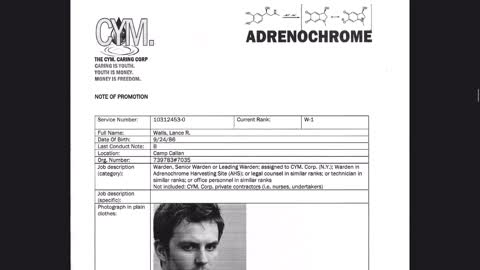 Possible LARP: The CYM Corporation Exposed! Adrenochrome leaked Docs Blackout #pedogate returns