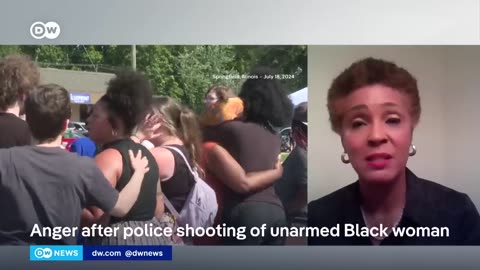 US_ Anger increases as bodycam footage shows police shooting unarmed black woman _ DW News
