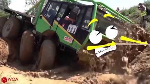 Off Road Truck Mud Race _ Extrem off road 8X8 Truck Tatra - Woa Doodles Funny Videos