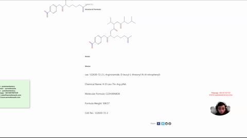 cas: 122630-72-2 L-Argininamide, D-leucyl-L-threonyl-N-(4-nitrophenyl)-
