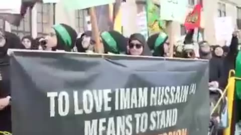 Islamist march in Gaza. Actually its not, it's Dearborn, Michigan, USA