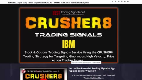 Introduction to CRUSHER8 IBM Trading Signals Stock & Options Trading Signals Service