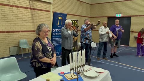 Sounding the shofar @ PASSOVER PESACH 5783 at TAV Ministries