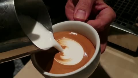 Latte art heart skills(720p)