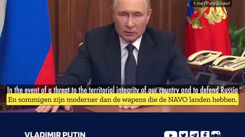 Vladimir Poetin over de chantage van het westen