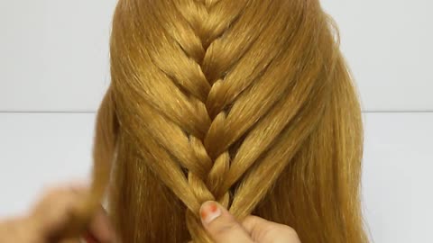 French braid hair style girl