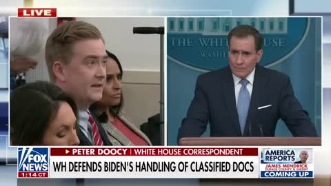 Peter Doocy grills White House- How hard is it to walk out with classified docs-