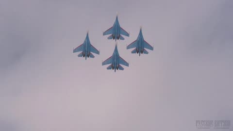 "Russian Knights" (Русские Витязи) flying Su-35S. Dubai Air Show 2023