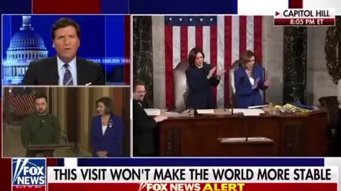 Tucker Carlson says Zelensky's visit to Congress was not to make the world more stable