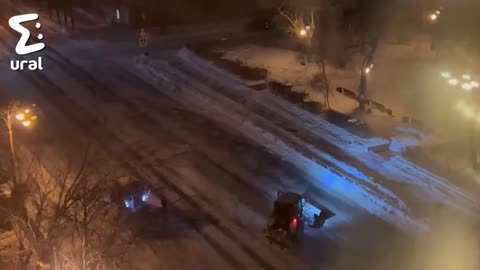 A snowplow driver had a lonely waltz at 4 a.m. in Magnitogorsk.