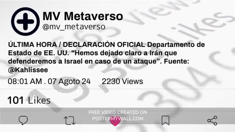 "Defenderemos a Israel en caso de un ataque”