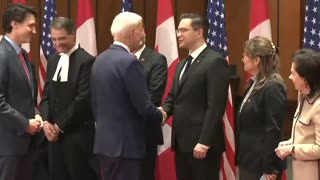 Poilievre introduces himself to Biden as the "leader of His Majesty's Loyal Opposition".