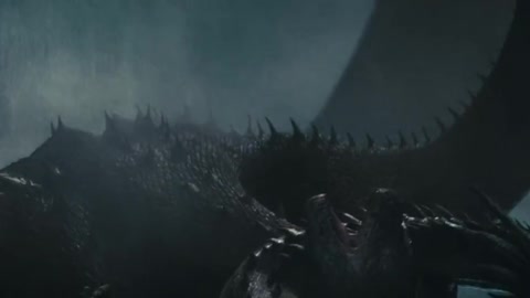 Ghidorah drops Godzilla (no background music) - Godzilla_ King of the Monsters