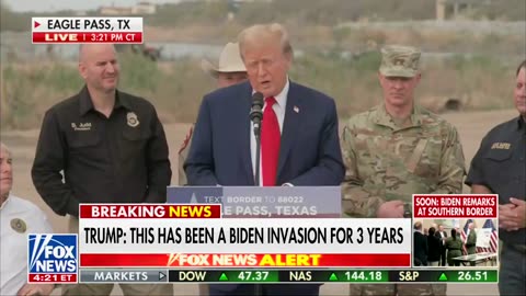 President Trump: Visits Border HQ at Eagle Pass, TX