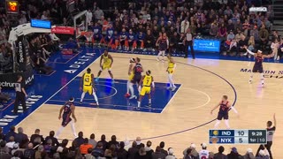 NBA - Donte DiVincenzo knocks down his 2nd triple in the opening minutes 🔥🎯 Pacers-Knicks