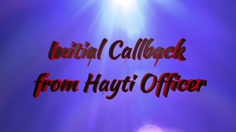 1st Call - Callback from HPD