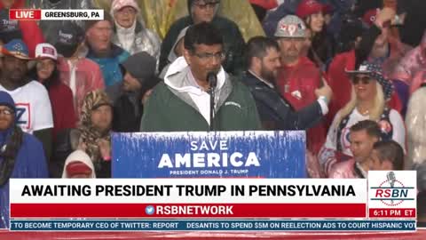 Dinesh D'Souza at Trump Rally in Pennsylvania #TrumpWon