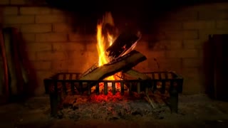 Relaxing Burning Fireplace (10 HOURS) with Burning Logs and Crackling Fire Sounds for Stress Relief