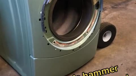 Not even Thor's hammer could take out this Whirlpool washer!!