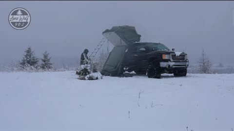 Snowstorm camping with a rooftop tent and a diesel heater | Lonewolf 902 Source