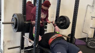 Bench PR 455lbs x 3 reps