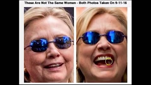 HILLARY CLINTON DIED 9-10-16 OF PNEUMONIA ~IT WAS THE DAY BEFORE SHE COLLAPSED OUTSIDE THE VAN ~BOTH HILLARYS SEEN THAT DAY WERE CLONES !