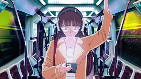 The Girl on the Train | Lo-Fi Beats & Anime Subway Journey | Deep Relaxation Music