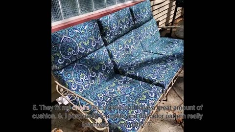 Buyer Comments: Arden Selections Outdoor Dining Chair Cushion 20 x 20, Sapphire Blue Leala