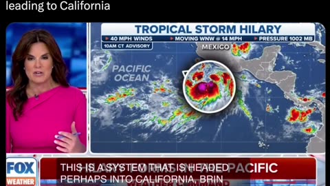 Hurricane Hillary weather warning.