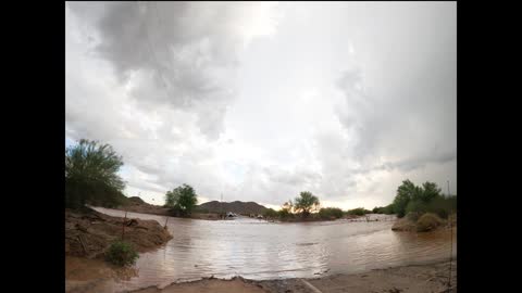 Arizona Driving through Flash floods on Hwy 84 towards Gila Bend pt 2