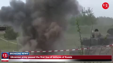 he Russian first line of defense was breached by the Ukrainian army