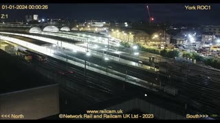 Happy New Year!! Fireworks At York Station 01/01/2024 0000 GMT