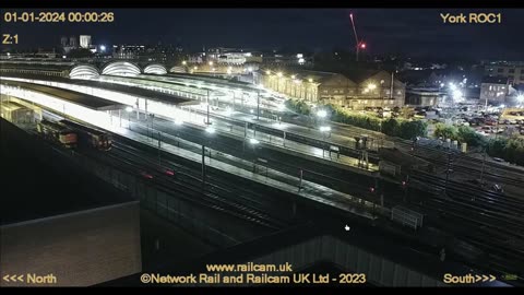 Happy New Year!! Fireworks At York Station 01/01/2024 0000 GMT