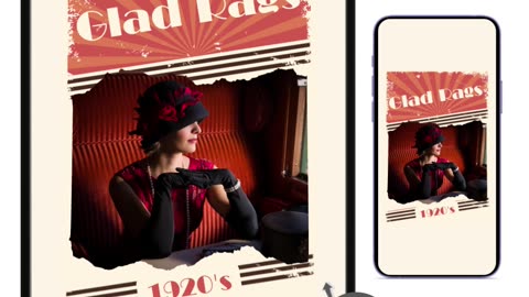 1920s GLAD RAGS (Esme) Wall Art / Print and Phone Wallpaper Instant Download ❤️